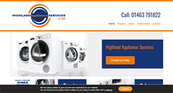 Desktop Screenshot of highlandappliances.co.uk